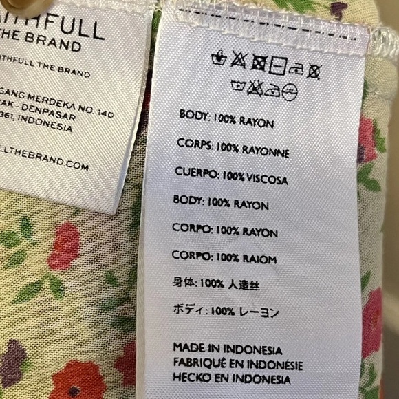 FAITHFUL THE BRAND MARIANNE MINI DRESS BASTILLE PRINT BY ANTHROPOLOGIE SIZE 10 - Picture 14 of 14